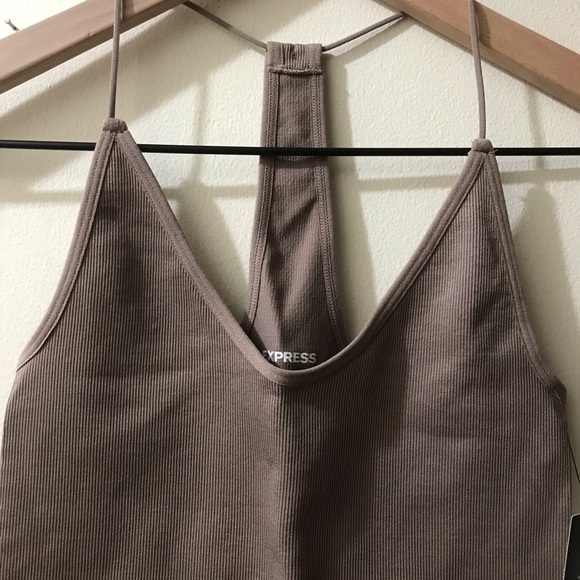 NWT Express Seamless Racerback Cami, Ribbed Bodycon, Elevated Basic Summer XS - Picture 4 of 10